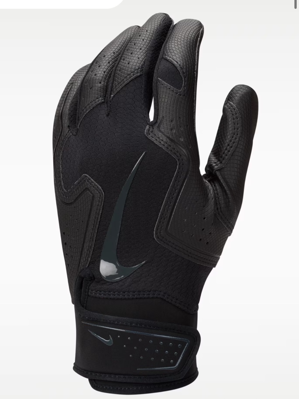 NWOT Nike Alpha 2.0 Black Performance Glove with Gloss Swoosh, Size XL
